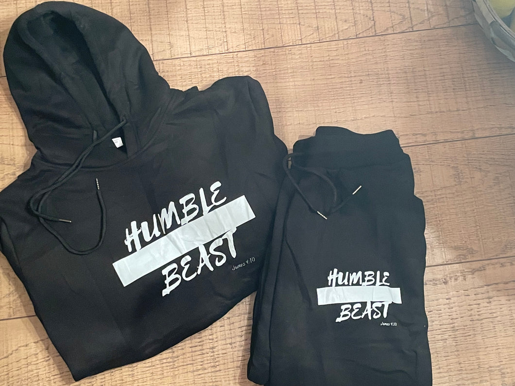 Black with White Humble Beast/ Pretty Humble Sweatsuit